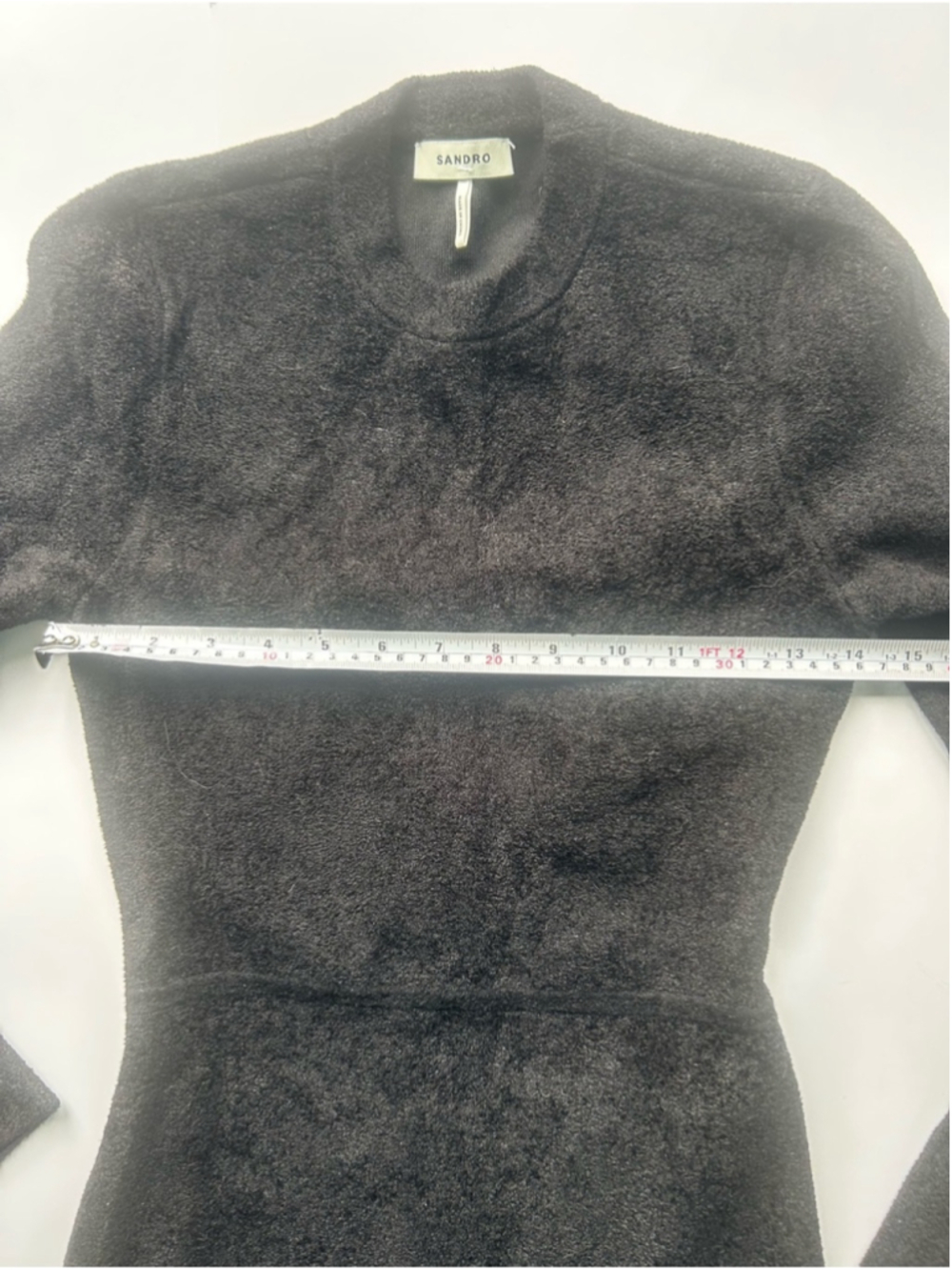 Sandro Black Long-Sleeve Cutout Back Mini Dress - Picture 9 of 10
